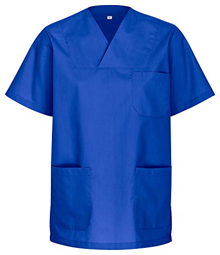 DESERMO Kasack Berufsbekleidung Unisex | Kasacks Damen Pflege aus hochwertiger Baumwollmischung in 10 Farben | Kasack Herren mit 3 praktischen Taschen & Stifthalter | Waschbar 90° & autoklavierbar von DESERMO