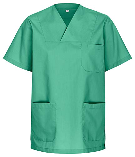 DESERMO Kasack Berufsbekleidung Unisex|Kasacks Damen Pflege aus hochwertiger Baumwollmischung in 10 Farben|Kasack Herren mit 3 Taschen & Stifthalter|Waschbar 90° & autoklavierbar von DESERMO