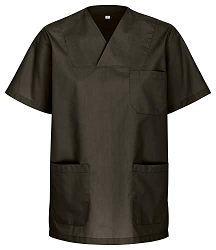 DESERMO Kasack Berufsbekleidung Unisex | Kasacks Damen Pflege aus hochwertiger Baumwollmischung in 10 Farben | Kasack Herren mit 3 praktischen Taschen & Stifthalter | Waschbar 90° & autoklavierbar von DESERMO