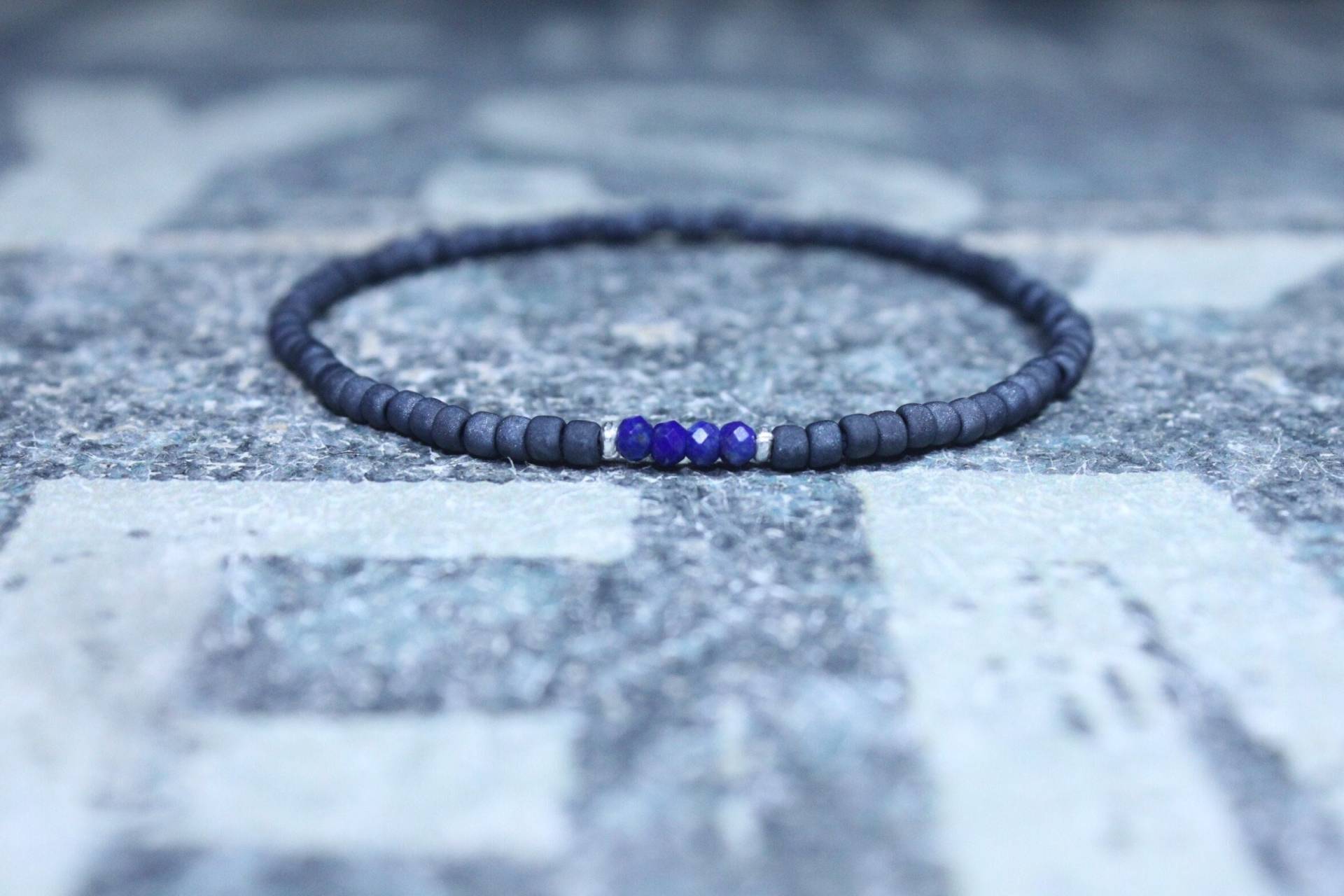 Lapis Lazuli Armband, Herren Schmuck, Perlen Freundschaftsarmband, Geschenk Für Männer, Ehemann von DESERTDUSTMEN