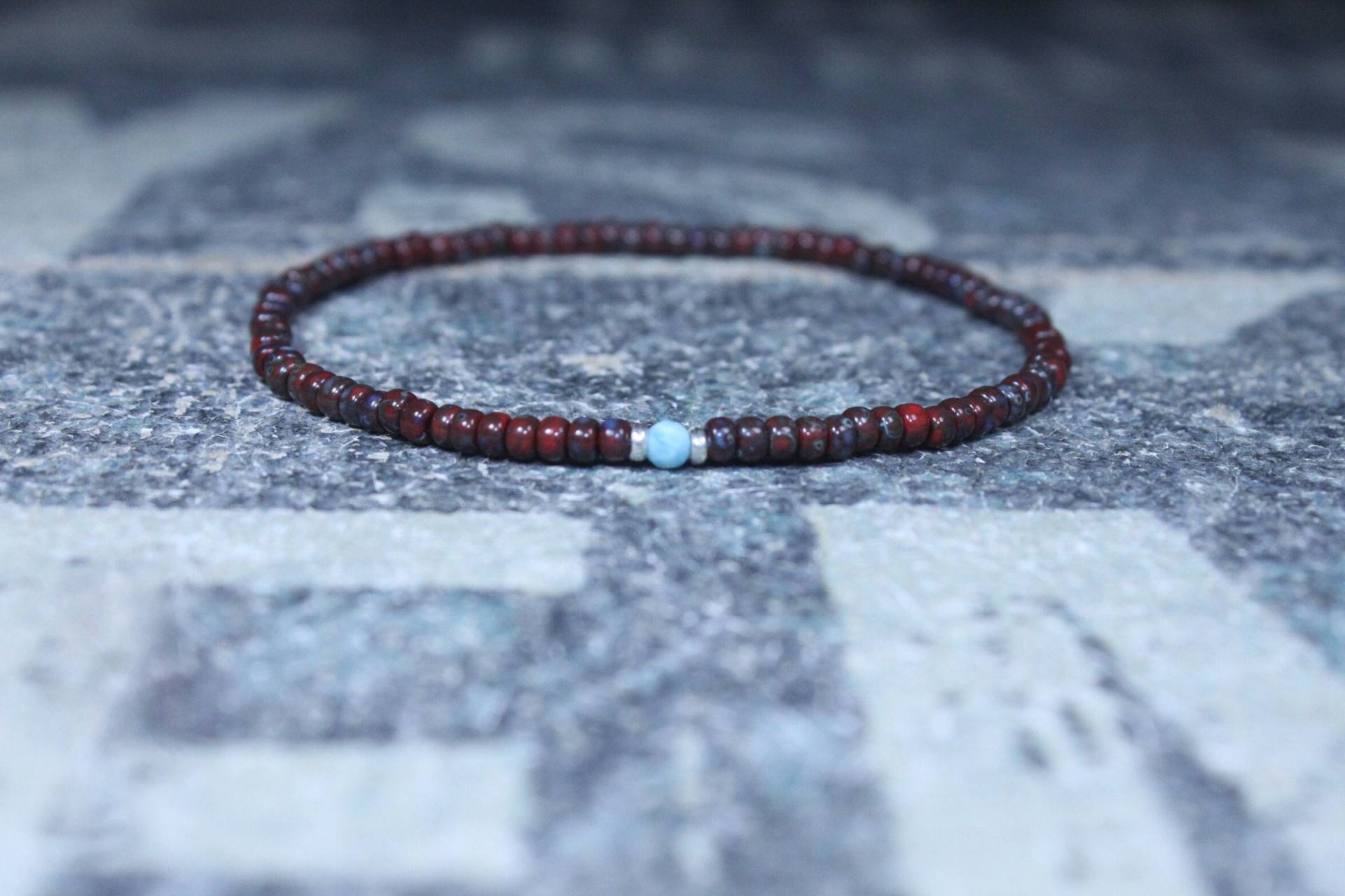 Larimar Armband, Herren Perlen Schmuck, Geschenk Für Mann, Männer, Männer von DESERTDUSTMEN