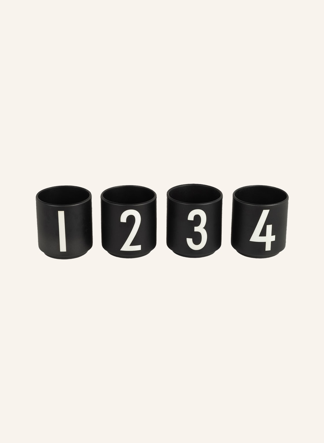 Design Letters 4er-Set Kerzenhalter Nude schwarz von DESIGN LETTERS