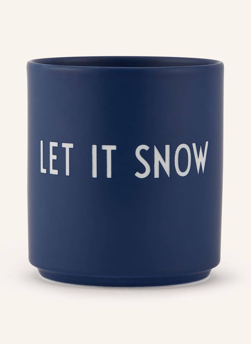 Design Letters Becher Let It Snow blau von DESIGN LETTERS