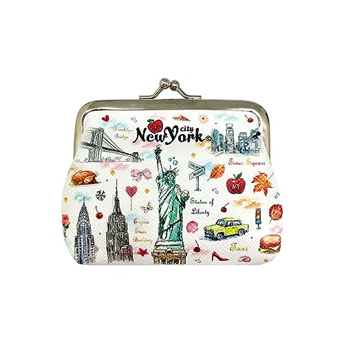 Mädchen & Frauen Mode Niedlich Klassisch Elegant New York Souvenir Lock ChangePouch Münzbörse, jp330121N, Souvenir von DESIGN U.S.A. SOUVENIR