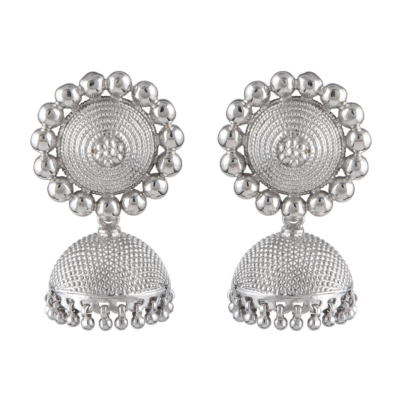 925 Sterling Silber Jhumka Ohrringe, Tropfen Baumeln Floral Design Ohrringe - Damenohrringe Mädchen von DESIGNBYJOJ