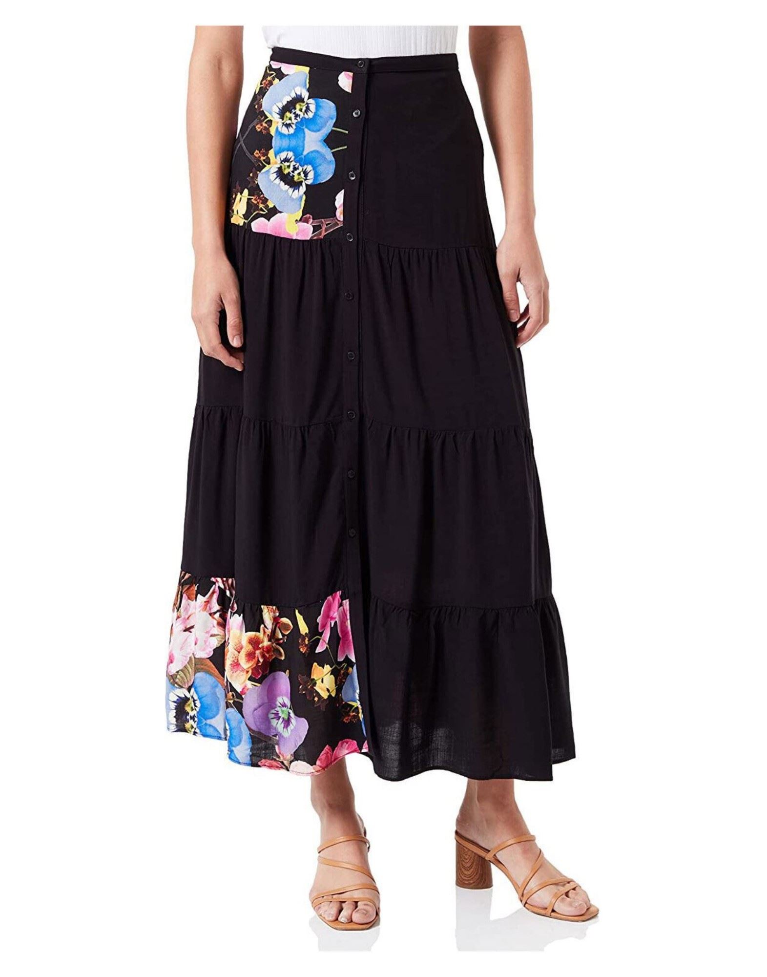 DESIGUAL Maxi-rock Damen Schwarz von DESIGUAL