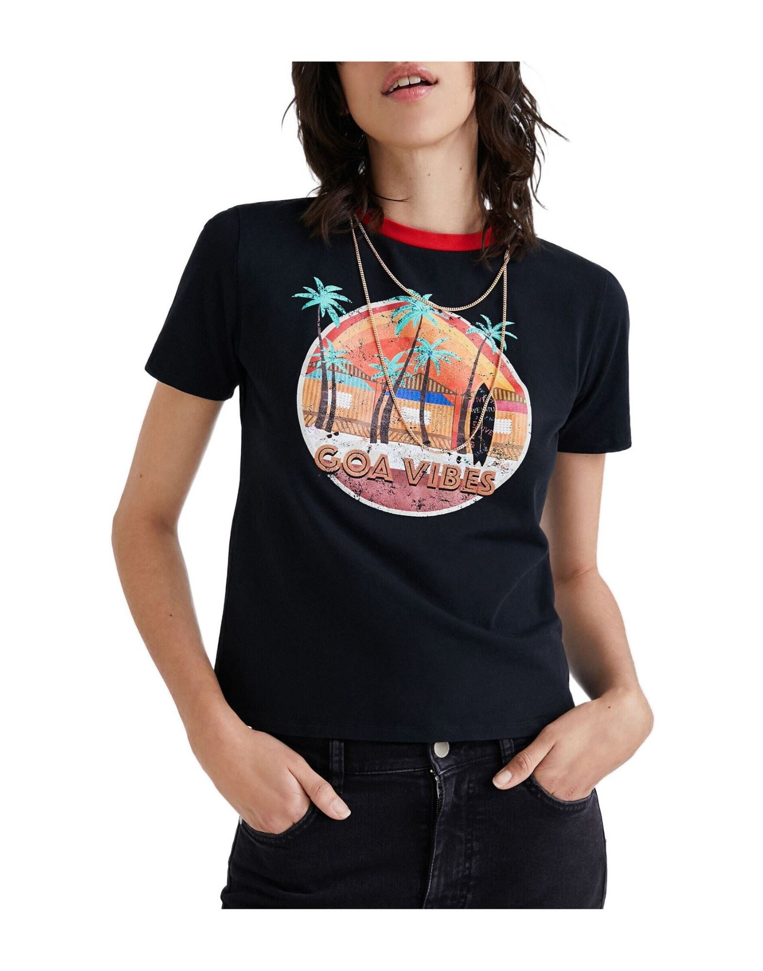 DESIGUAL T-shirts Damen Schwarz von DESIGUAL