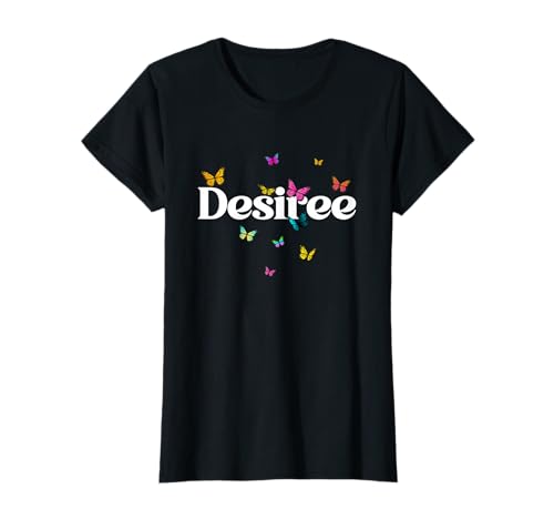 Desiree - Schöner Mädchen Name mit bunten Schmetterlingen T-Shirt Desiree - Schöner Mädchen Name mit bunten Schmetterlingen T-Shirt von DESIREE Tochter Enkel Geburtstag Geschenkideen