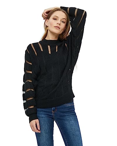 Desires Damen Evila Strickpullover mit Fledermausärmeln, 9000 Black, XL von Desires