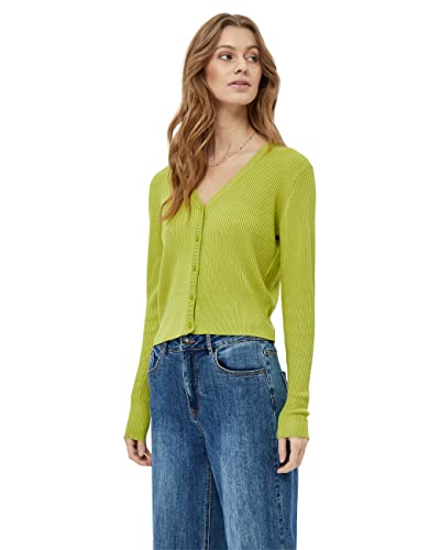 Desires Damen Geisha Rib Strickjacke Grün | Herbst Cardigan Größe Xs Rippstrickjacke, 3208 Pear Green von Desires