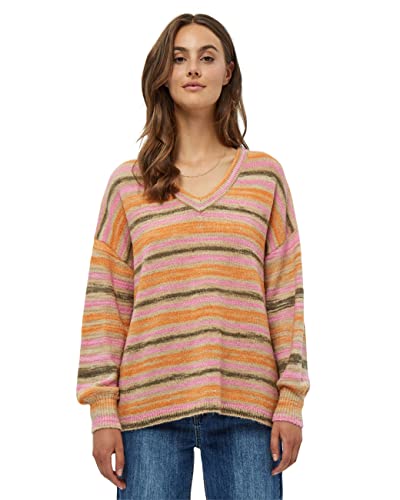 DESIRES Damen Jana Pullover mit V-ausschnitt Orange S von Desires