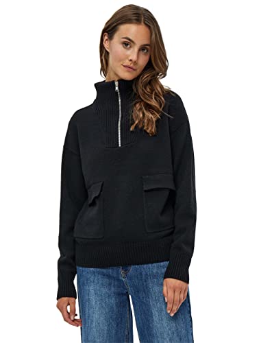 DESIRES Damen Kaiona Pullover mit Reißverschluss Schwarz S von Desires