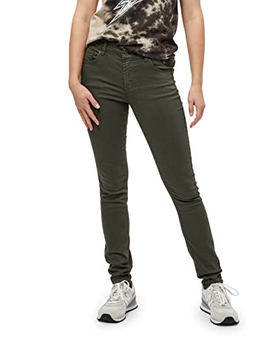 Desires Lola Garment Dye Midwaist Damen Jeans Größe 30 | Grünes Jeans Damen | Damen Jeans Stretch Mittel Tailliert | Jeanshose Damen Mit Enger Passform | Allseitige Hose Damen Mit Taschen von Desires