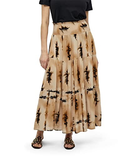 DESIRES DamenMittelhoher Taillenbund Knöchelrock, Kubanischer Sanddruck, XS DESIRES DamenMittelhoher Taillenbund Knöchelrock, Kubanischer Sanddruck, XS von Desires