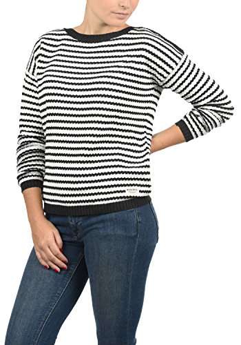 Desires Hilde Damen Winter Strickpullover Troyer Grobstrick Pullover, Größe:XL, Farbe:Black (9000) von Desires