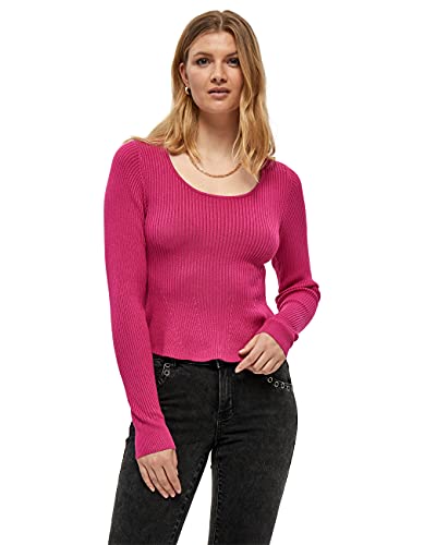 Desires ,Women's ,Geisha Rib Peplum Pullover, 4093 BERRY PINK ,XXL von Desires