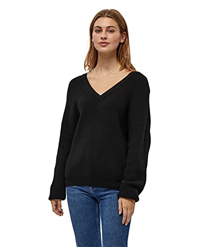 Desires Damen Dita Double V-Ausschnitt-Pullover, 9000 BLACK, XS von Desires