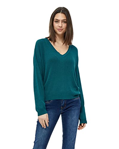 Desires Damen Geisha Rib V-Pullover, Atlantic Deep, XL von Desires