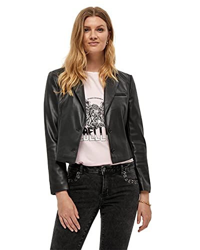 Desires Damen Hudsyn Pu Blazer, 9000 Black, 34 von Desires