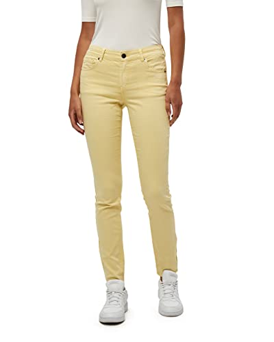 Desires Lola Garment Dye Midwaist Damen Jeans Größe 25 | Gelb Jeans Damen | Damen Jeans Stretch Mittel Tailliert | Jeanshose Damen Mit Enger Passform | Allseitige Hose Damen Mit Taschen von Desires