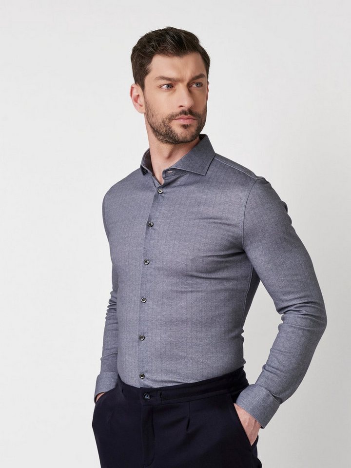 DESOTO Businesshemd Luxury Hai aus Jersey mit Hai Kragen von DESOTO