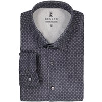 DESOTO Herren Hemd blau gemustert von DESOTO