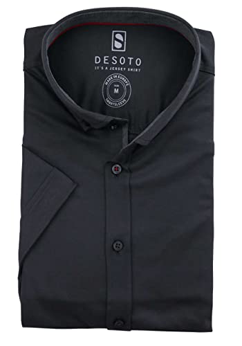 DESOTO Herren Jerseyhemd - Bügelfrei Grey Uni 3XL von DESOTO