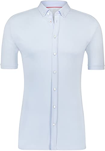 DESOTO Herren Jerseyhemd - Bügelfrei Light Blue Uni XL von DESOTO