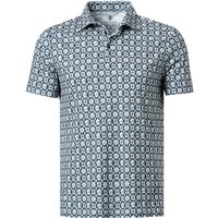 DESOTO Herren Polo-Shirt blau Baumwoll-Jersey von DESOTO