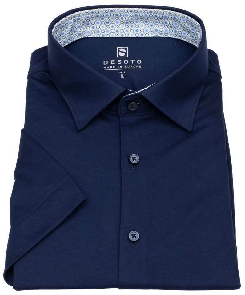 DESOTO Kurzarmhemd stark tailliert bügelfrei Kentkragen von DESOTO