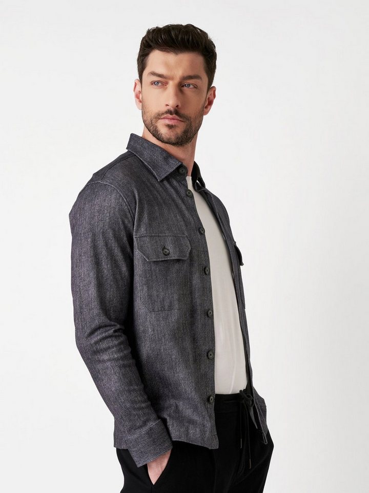 DESOTO Langarmhemd Casual Overshirt Kent mit Kent Kragen von DESOTO