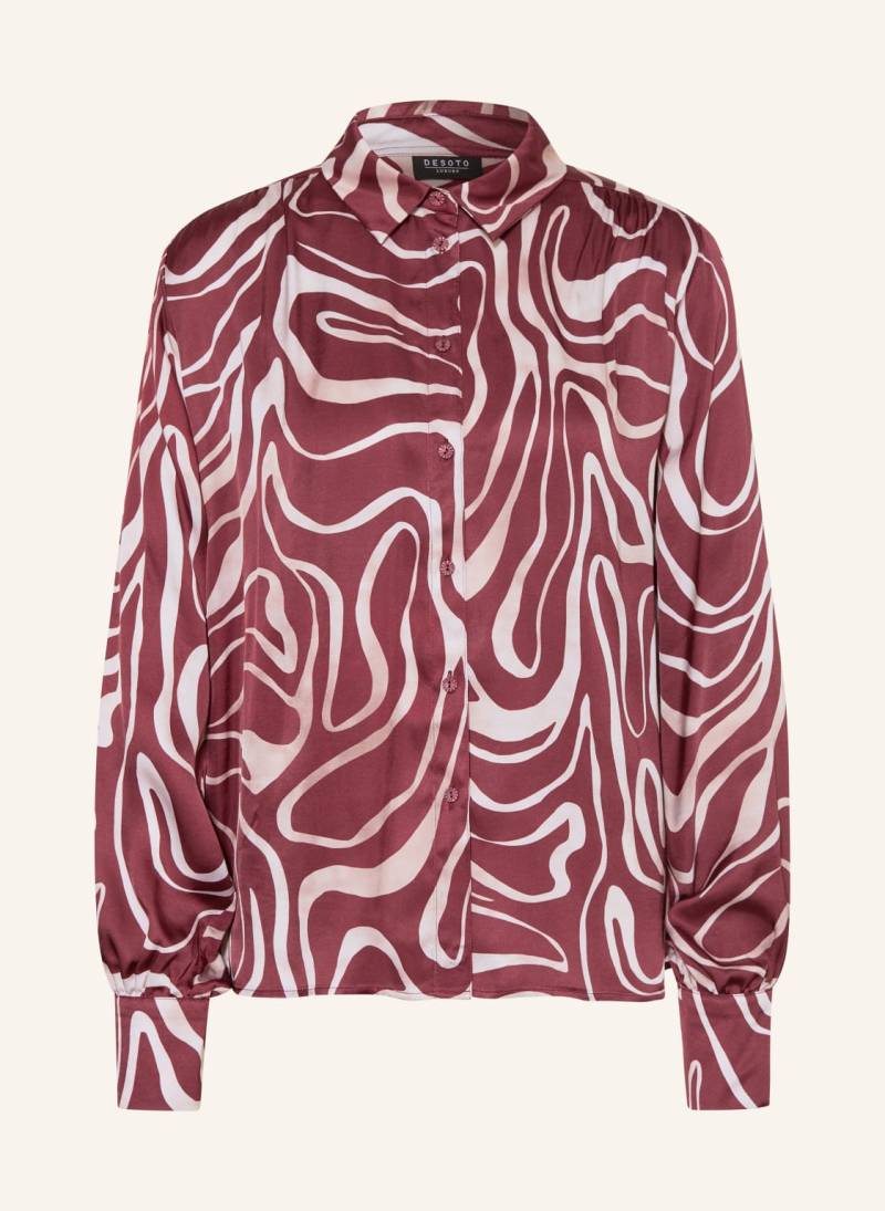 Desoto Hemdbluse Lena Aus Satin rot von DESOTO
