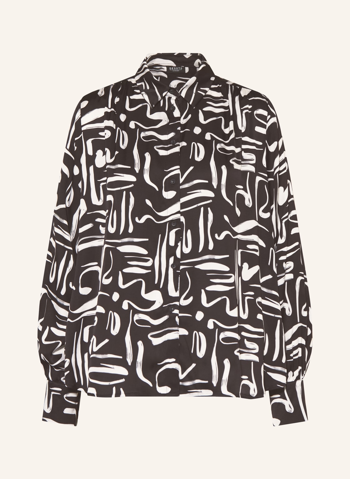 Desoto Hemdbluse Lena Aus Satin schwarz von DESOTO