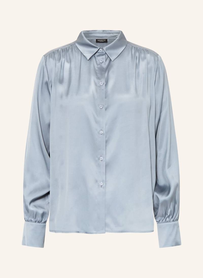 Desoto Hemdbluse Luxury Lena blau von DESOTO