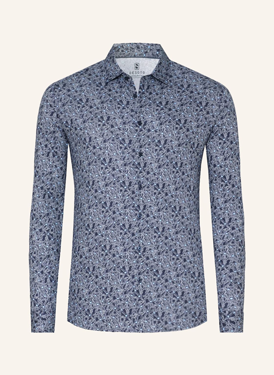 Desoto Jerseyhemd Slim Fit blau von DESOTO