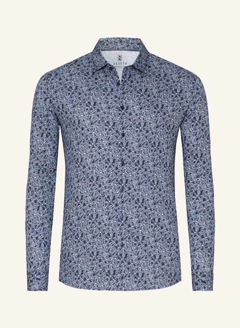 Desoto Jerseyhemd Slim Fit blau von DESOTO