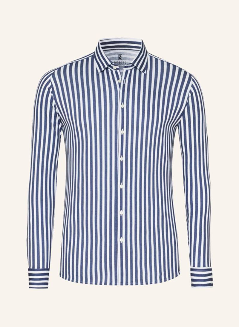 Desoto Jerseyhemd Slim Fit blau von DESOTO