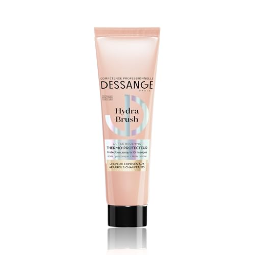 DESSANGE - Thermo-Schutzmilch Hydra Brush – Hyaluronsäure & Rosenöl – spendet Feuchtigkeit & schützt – Haar, das Heizgeräten ausgesetzt ist – 140 ml von DESSANGE