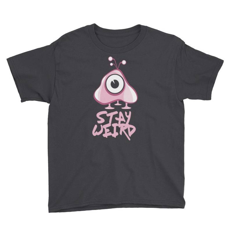 Bleiben Sie Seltsam Jugend Kurzarm T-Shirt von DESTENYByAngel