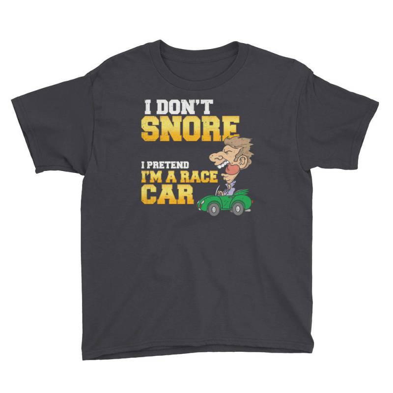 I Don " T Snore Voro, Ich Bin A Race Car Funny Youth Short Sleeve T-Shirt von DESTENYByAngel