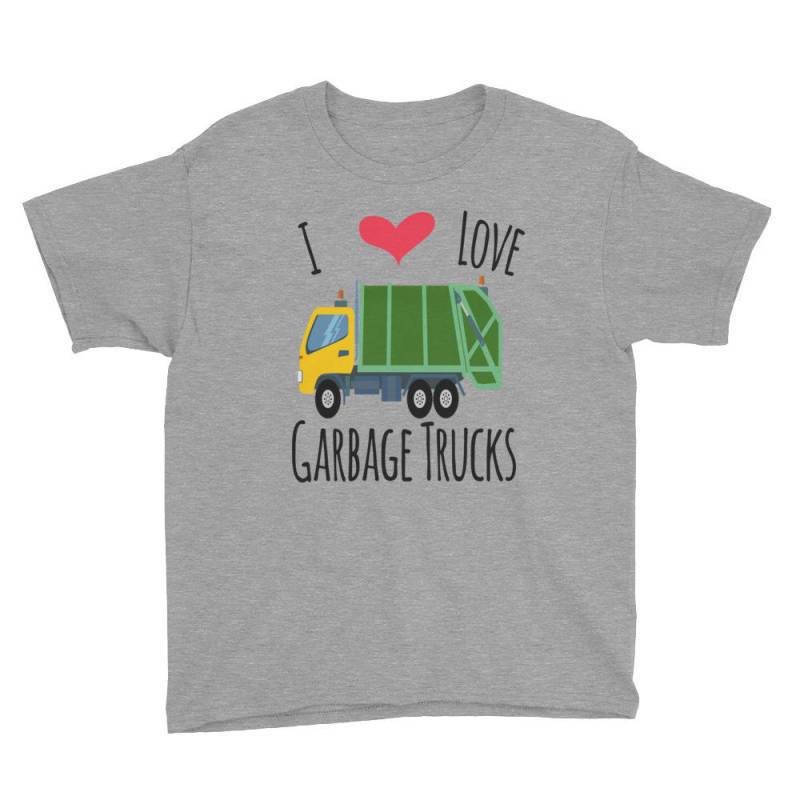 I Love Müllwagen Jugend Kurzärmeliges T-Shirt von DESTENYByAngel