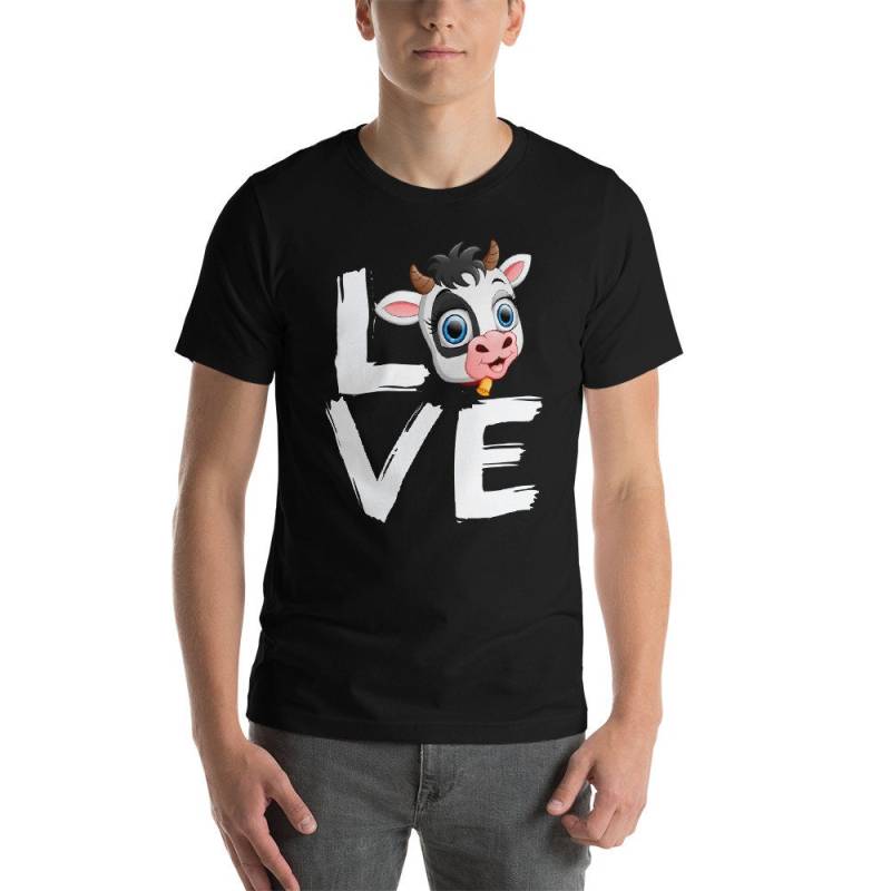 Liebe Kuh Lustige Geschenk-Kurzarm Unisex T-Shirt von DESTENYByAngel