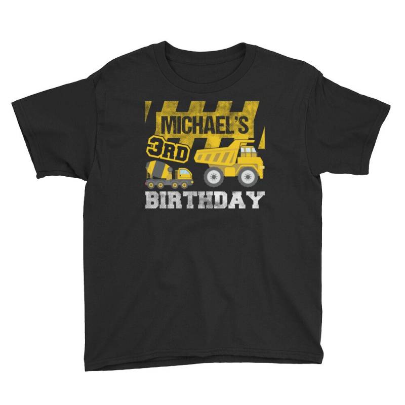 Michaels 3. Geburtstag Crew Bau Partei Jugend Kurzarm T-Shirt von DESTENYByAngel