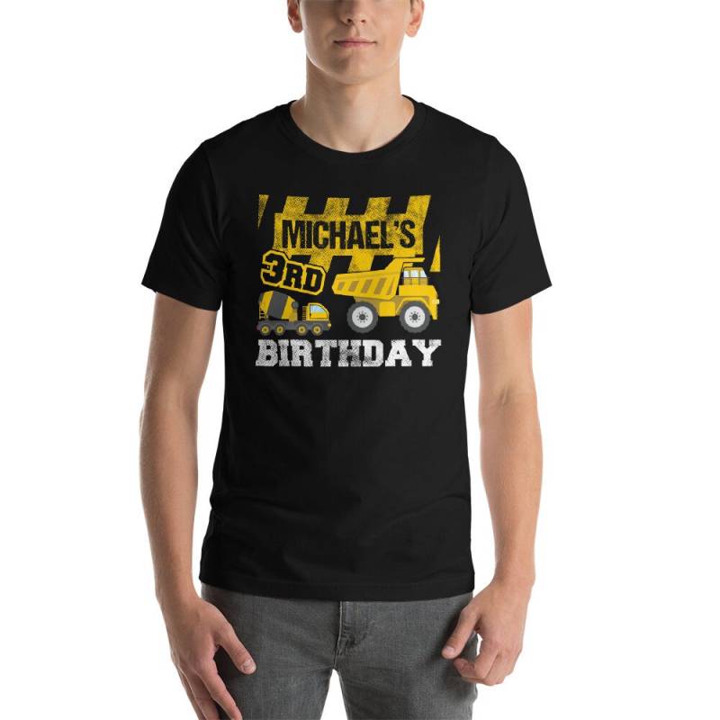 Michaels 3. Geburtstag Crew Bau Partei Kurzarm Unisex T-Shirt von DESTENYByAngel
