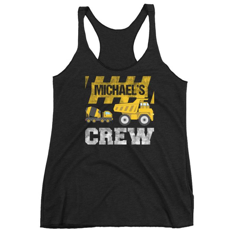 Michaels Geburtstag Crew Bau Partei Frauen Racerback Tank von DESTENYByAngel
