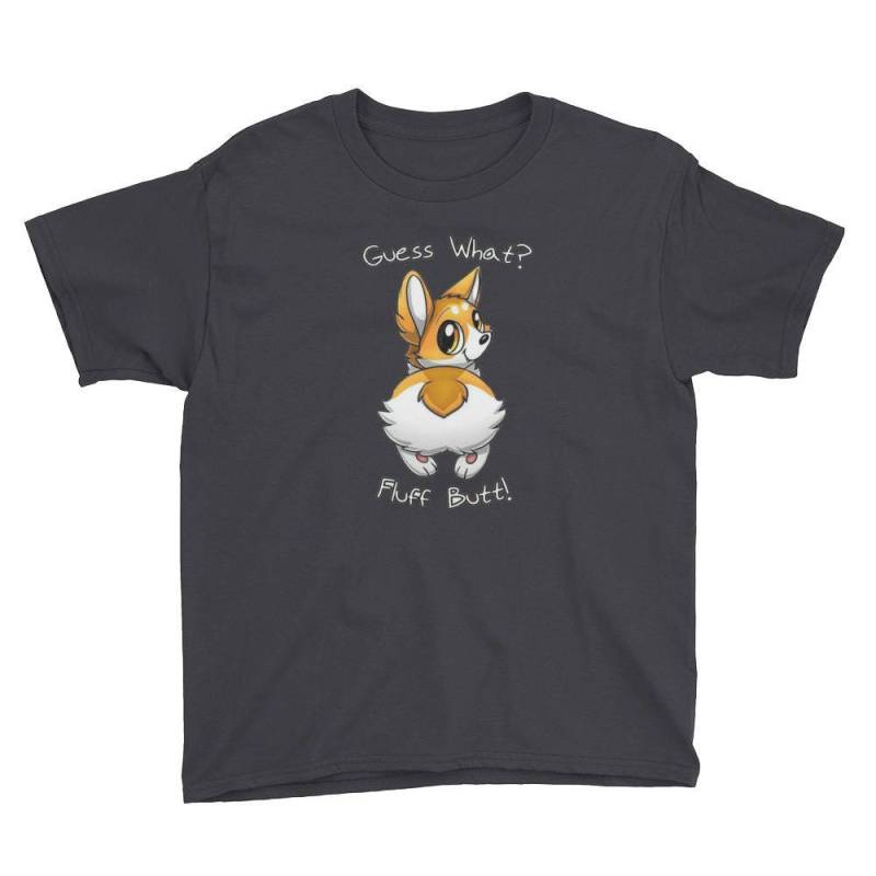 Raten Sie Was? Corgis Fluff Butt Jugend Kurzärmeliges T-Shirt von DESTENYByAngel