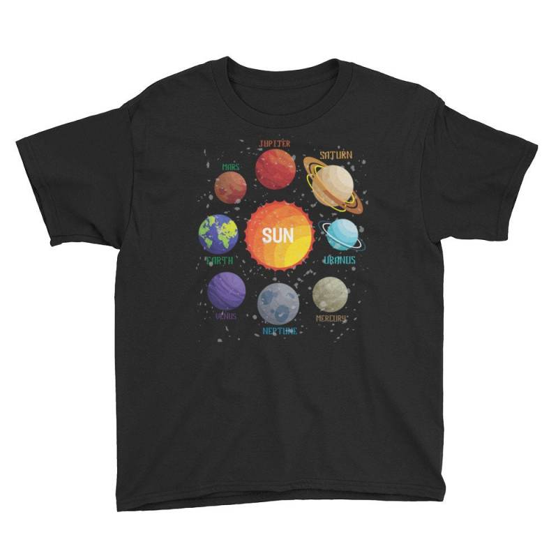 Sonnensystem Planeten Geschenk Jugend Kurzarm T-Shirt Sonnensystem Planeten Geschenk Jugend Kurzarm T-Shirt von DESTENYByAngel