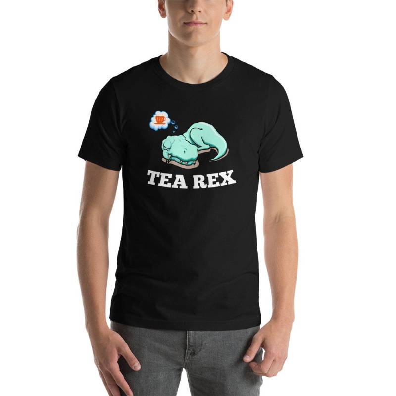 Tea Rex Funny Dreaming Dinosaur Gift Short-Sleeve Unisex T-Shirt von DESTENYByAngel