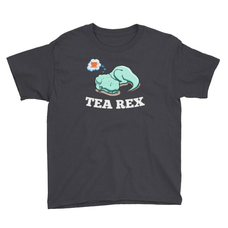 Tea Rex Funny Dreaming Dinosaur Gift Youth Short Sleeve T-Shirt von DESTENYByAngel