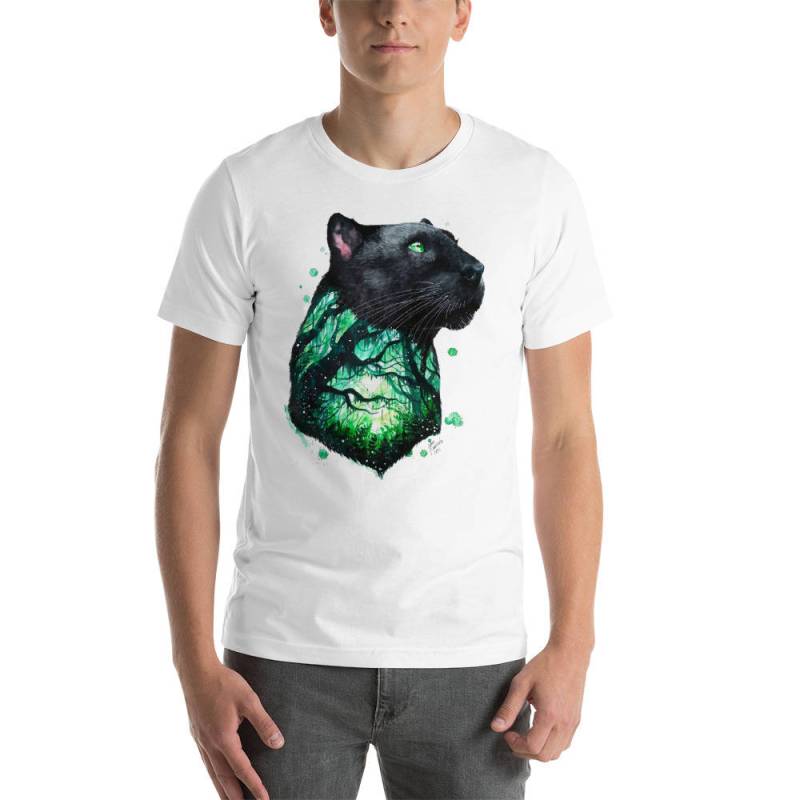 Wilde Wald Panther Kurzarm Unisex T-Shirt von DESTENYByAngel
